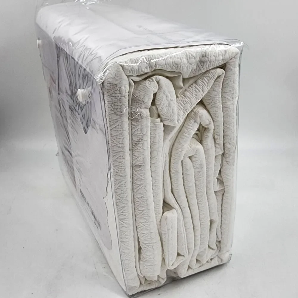 Sky Woven Lattice Duvet Set Twin Size Comforter Standard Pillow Sham White~ - Picture 12 of 13